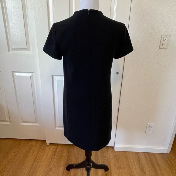 Theory Jasneah Admiral Crepe Mini Dress Black Size 4 - Picture 4 of 11
